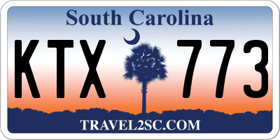 SC license plate KTX773