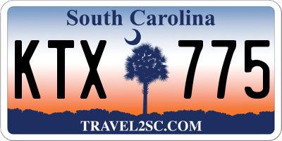 SC license plate KTX775