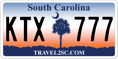 SC license plate KTX777
