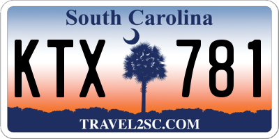 SC license plate KTX781