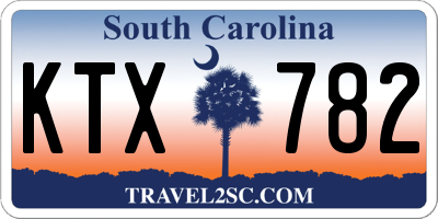 SC license plate KTX782