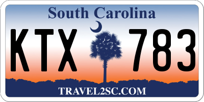 SC license plate KTX783