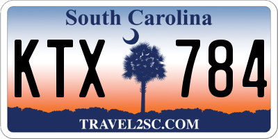 SC license plate KTX784