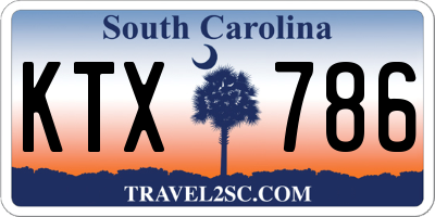 SC license plate KTX786