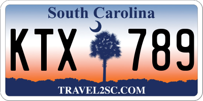 SC license plate KTX789