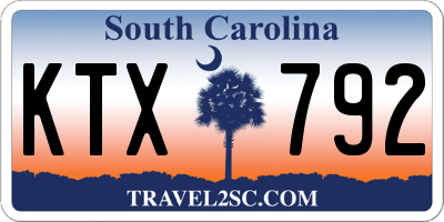 SC license plate KTX792