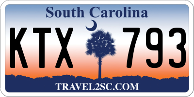 SC license plate KTX793