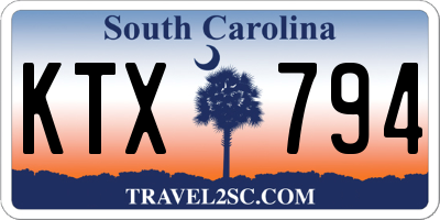 SC license plate KTX794