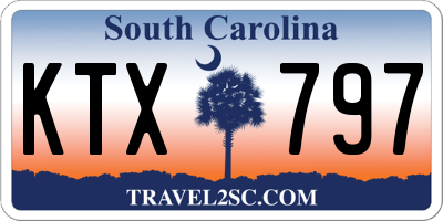 SC license plate KTX797
