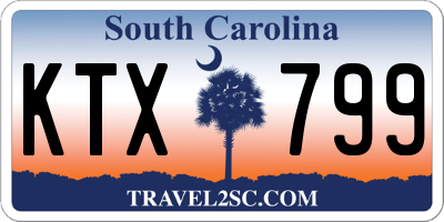 SC license plate KTX799
