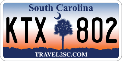 SC license plate KTX802