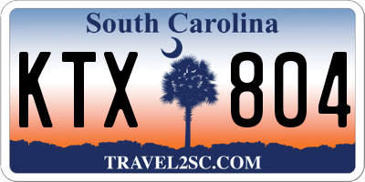 SC license plate KTX804