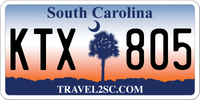 SC license plate KTX805