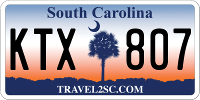 SC license plate KTX807