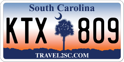 SC license plate KTX809