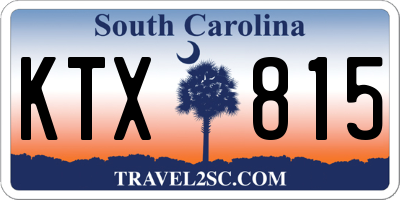 SC license plate KTX815