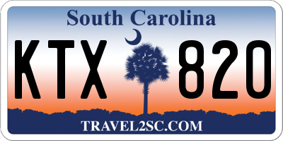 SC license plate KTX820