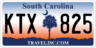 SC license plate KTX825