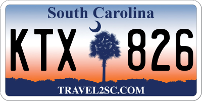 SC license plate KTX826