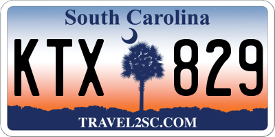 SC license plate KTX829