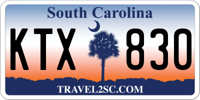 SC license plate KTX830