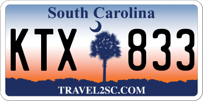 SC license plate KTX833
