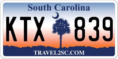 SC license plate KTX839