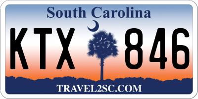 SC license plate KTX846