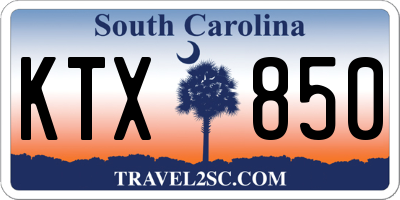 SC license plate KTX850