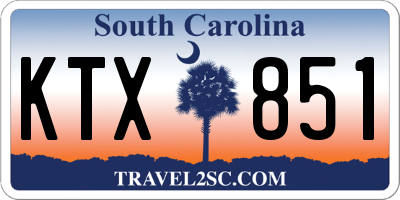 SC license plate KTX851
