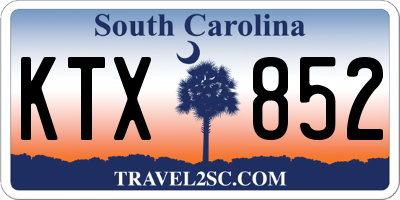 SC license plate KTX852