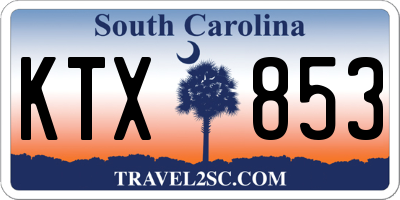 SC license plate KTX853