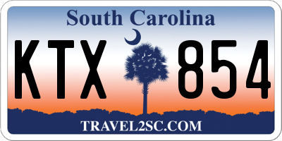 SC license plate KTX854