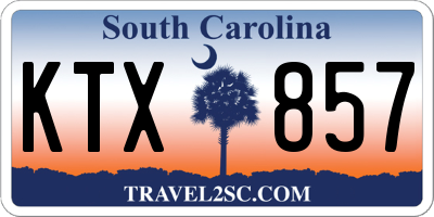 SC license plate KTX857