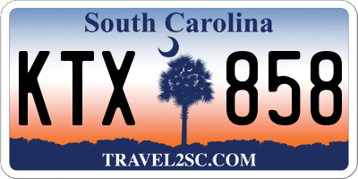 SC license plate KTX858