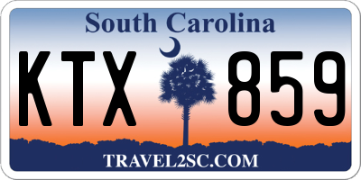 SC license plate KTX859