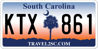 SC license plate KTX861