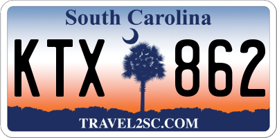 SC license plate KTX862
