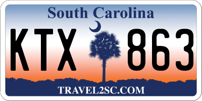 SC license plate KTX863