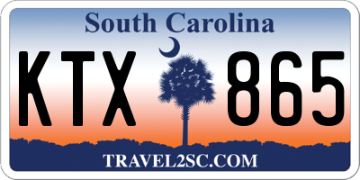 SC license plate KTX865