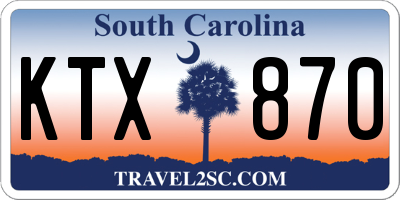 SC license plate KTX870