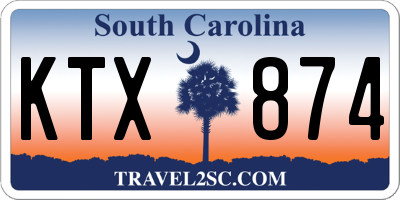 SC license plate KTX874