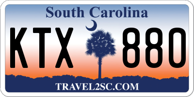 SC license plate KTX880