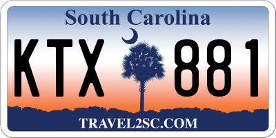 SC license plate KTX881