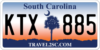 SC license plate KTX885