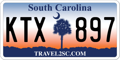 SC license plate KTX897
