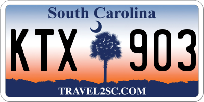 SC license plate KTX903