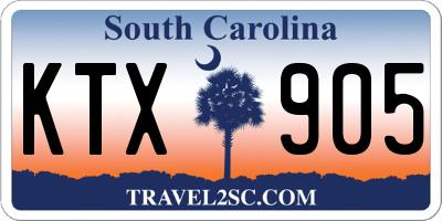 SC license plate KTX905