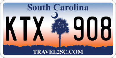 SC license plate KTX908