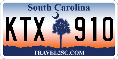 SC license plate KTX910